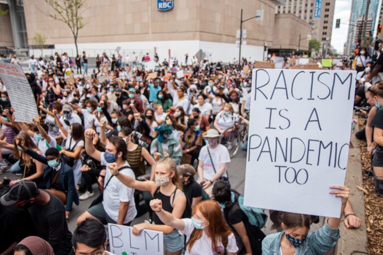 Black lives matter protest in Montreal